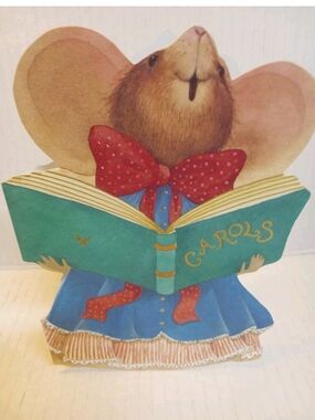 New Card Ambassador Hallmark Made in USA vintage die-cut Christmas greeting card